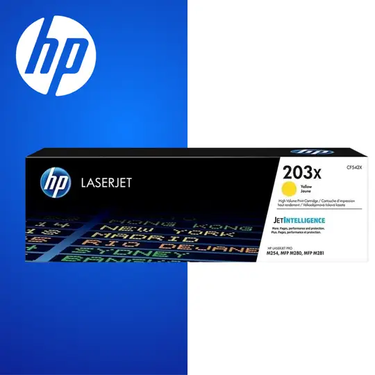 HP 203x Original Yellow Laserjet Toner Cartridge For HP Color Laserjet Pro M 254: Mfp M280:281:page Yield 2500