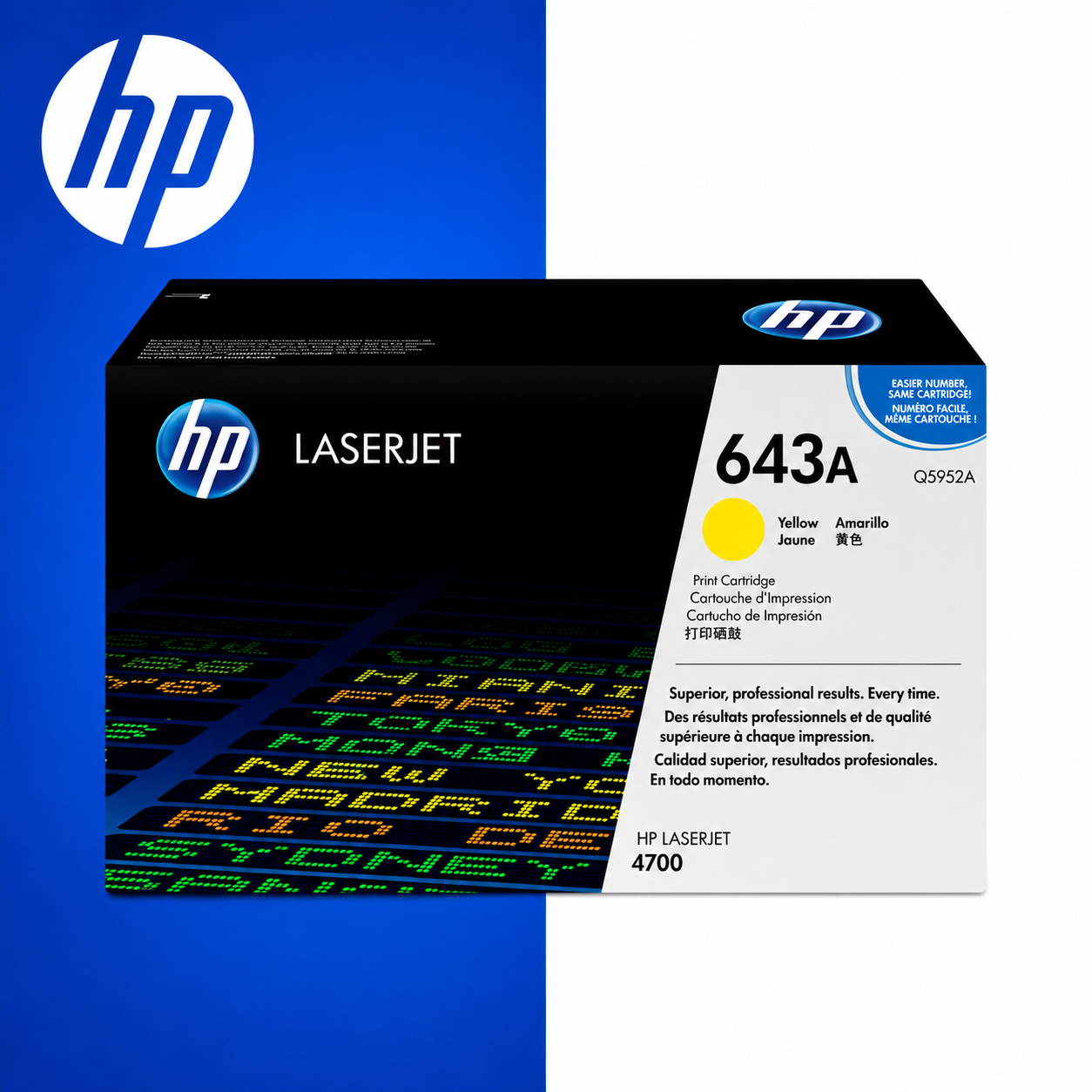 HP 643a Original Yellow Laserjet Toner Cartridge For HP Color Laserjet 4700:page Yield 10000