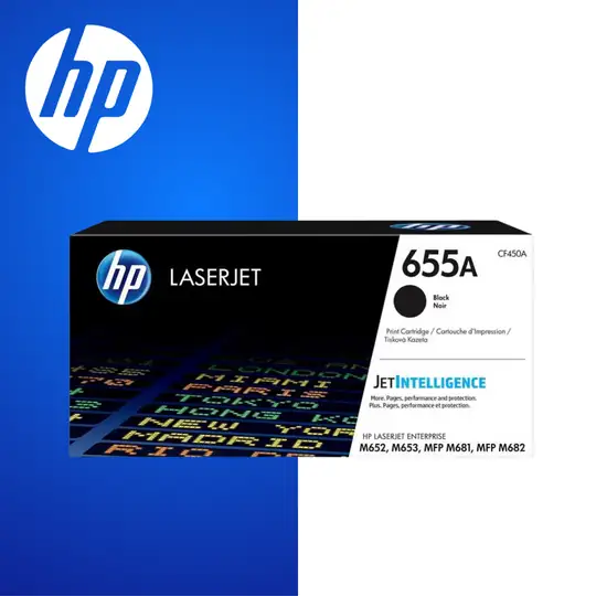 HP 655a Original Black Laserjet Toner Cartridge For HP Color Laserjet M652:m653:m681:m682: E65050:e65060:e65150:e65160:e67550:e67560:e67660:page Yield 12500