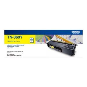 Brother Tn369y High Yield Yellow Toner For Mfcl8600cdw Hl8350cdw Mfcl8850cdw  6000 Page Yield