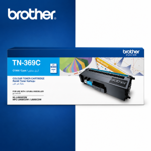 Brother Tn369c High Yield Cyan Toner For Mfcl8600cdw Hll8350cdw Mfcl8850cdw 6000 Page Yield