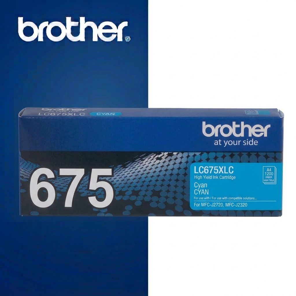 Brother Lc675xlc High Yield Cyan Ink Cartridge For Mfcj2720 Mfcj2320 1200 Page Yield