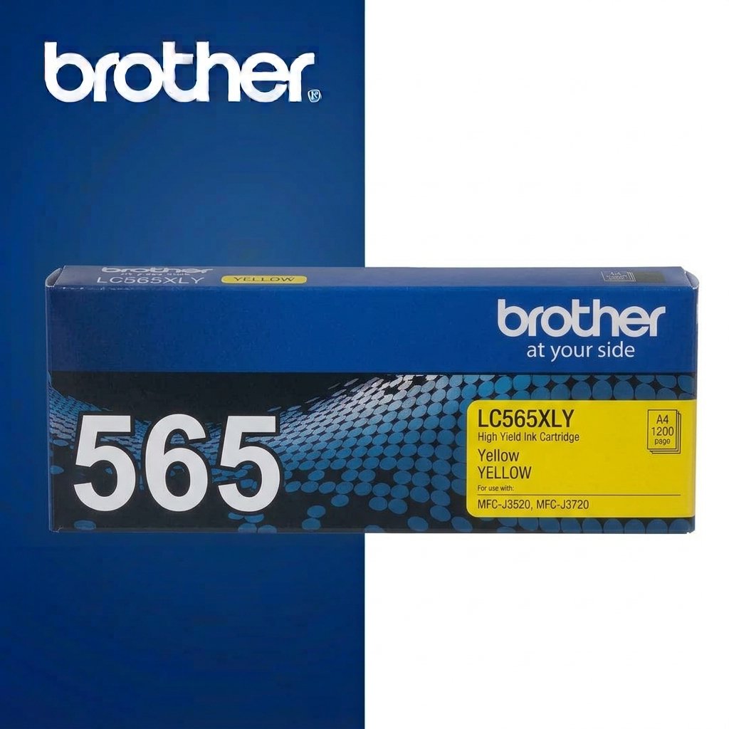 Brother Lc565xly High Yield Yellow Ink Cartridge For Mfcj3520 Mfcj3720 1200 Page Yield